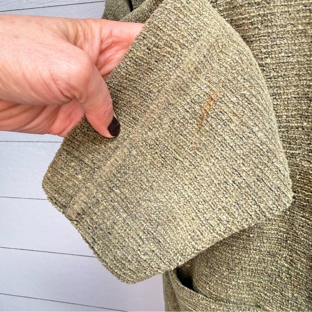 Territory Ahead Olive Green Textured Knit Jacket | Cozy Button Front | L - Picture 7 of 10